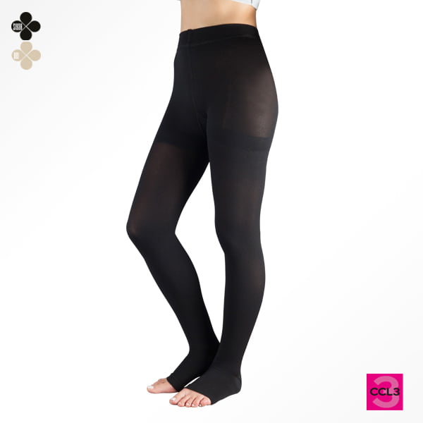 [AV-114 1 / S] PANTYHOSE COMP. STOCKING (OPEN TOE) (1/SIYAH)