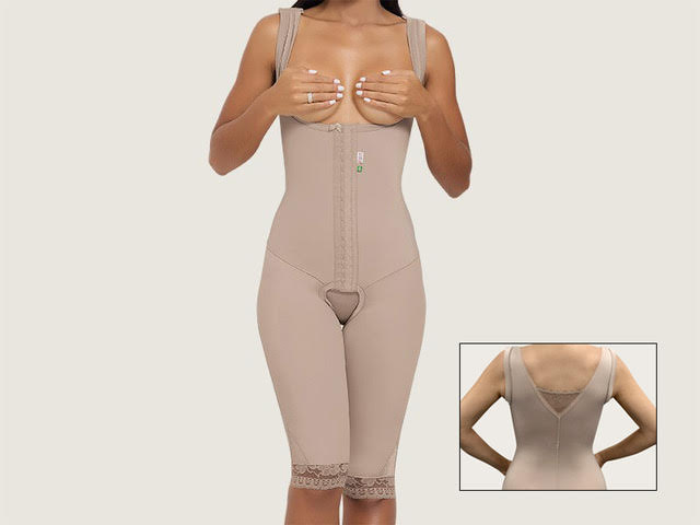 Glamorous Invisible Slimming and Toning Open Bust Bodysuit Shaper w/Thigh Slimmer.